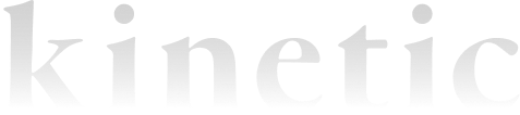 Kinetic logo with fade down effect