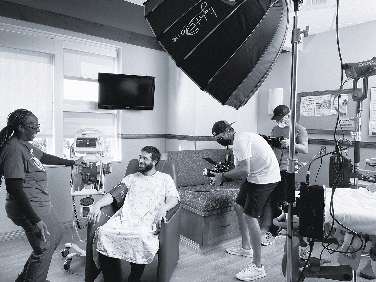 Kinetic Studios filming in hospital