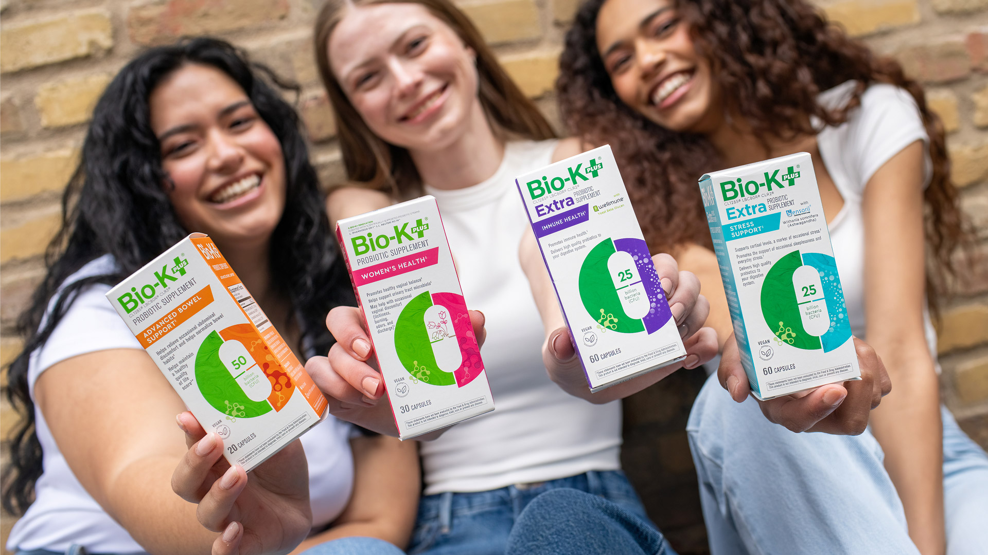 Women holding Bio-K+ supplement boxes - Product Photography - Kinetic Studios